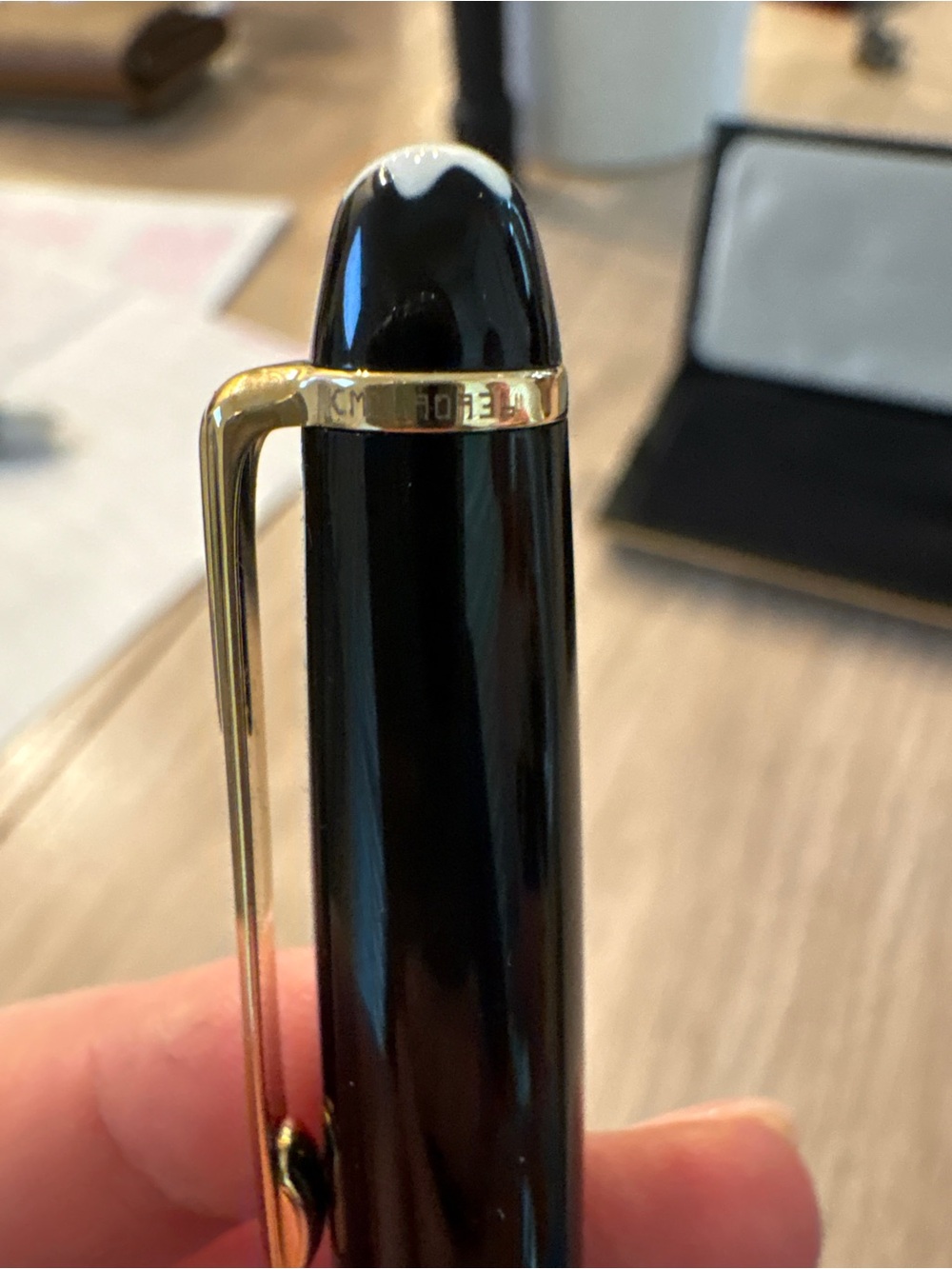 Mont Blanc Black and Gold Ballpoint Pen in Presentation Case - Picture 6 of 6